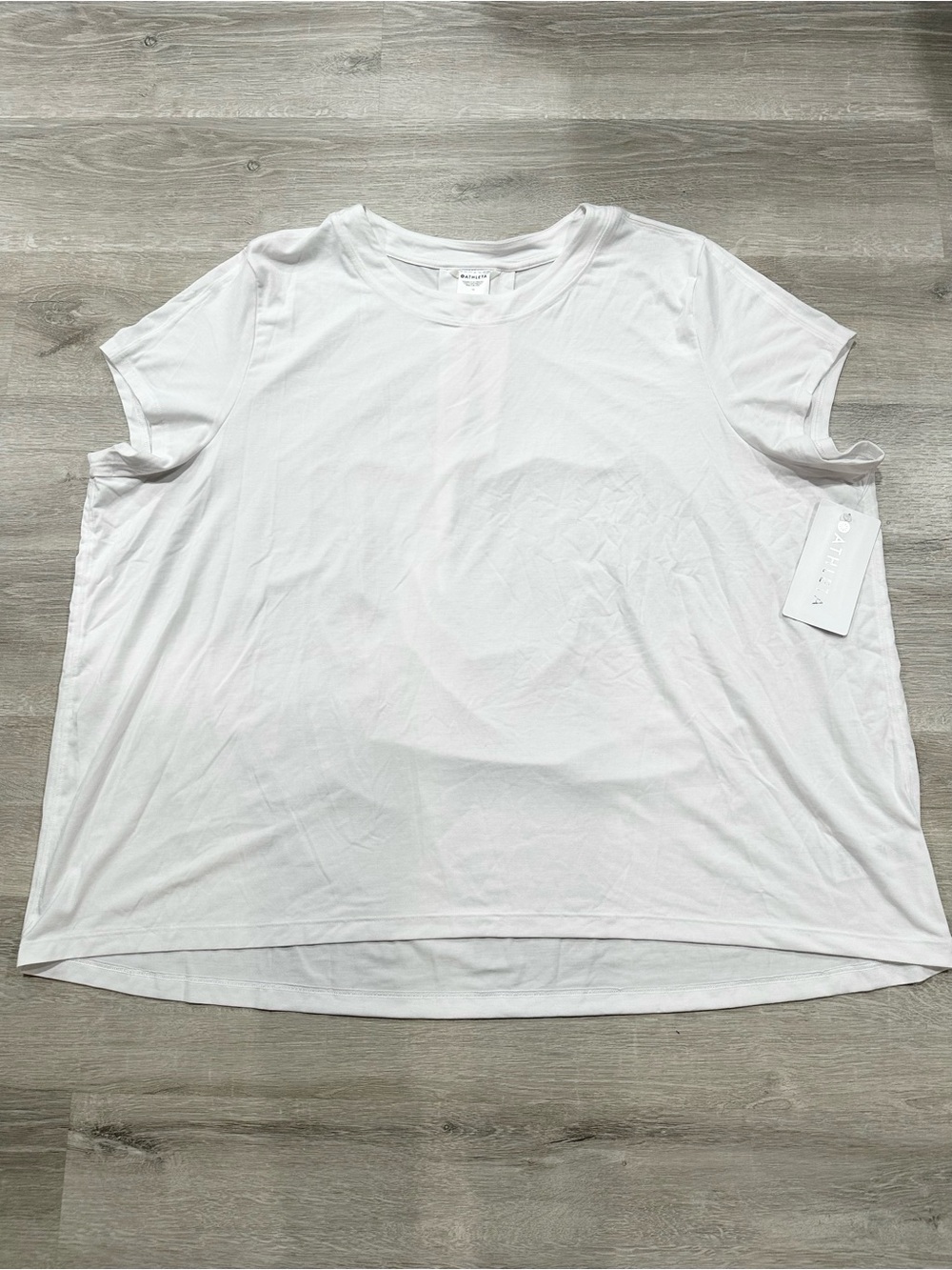 A57 NWT Athleta Tshirt With Ease Tee White Oversized T-Shirt Womens 1X